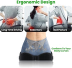 A-Pce Foldable Travel Seat Cushion-with Built-in Handles，Memory Foam Cushions for Relief of Lower Back, Sciatic, Butt and Tailbone Pain-for Home & Office Use, Perfect for Travel or Driving-Black