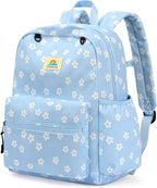 STEAMEDBUN Corduroy Kids Backpack for Girls and Boys 5-8: Girls Backpack for Elementary Kindergarten - 15 inch Cute Backpacks for Kids - Floral