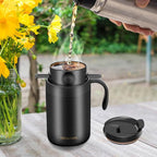 MACIFECI 16oz Camping Coffee Maker Pour Over Coffee Maker Camping Coffee Pot Portable Coffee Maker for Travel Camping Offices Backpacking Outdoor