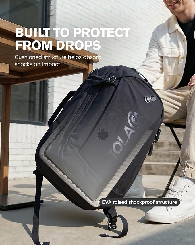Tolaccea Travel Laptop Backpack 32L, TSA Friendly Flight Approved Computer Work Business Bag, Water-resistant Carry on Luggage, Durable Casual Daypack College Rucksack for Men Women