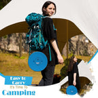 Spisces Upgraded Collapsible Stool with Cushion, 1000 lbs Capacity & 19.7-in High, Wider & Taller Heavy Duty Portable Telescoping Foldable Seat for Adults Camping, Travel, Music Festivals, Outdoors