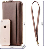 Travel Document Organizer - RFID Passport Wallet Case Family Holder Id Wristlet