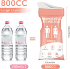 DIBBATU Disposable Urine Bag, 12/24 Pack Pee Bags for Travel for Women/Men, 800ML Emergency Portable Urinal Bag and Vomit Bags, Unisex Urinal Bag for Camping, Traffic Jams, Pregnant