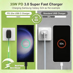 35W Super Fast Charger USBC for Samsung Galaxy S26 S25 S24 S23 S22 S21 Ultra/Plus, 3+6+10FT Type C Charger Fast Charging Cable Cord& Android Block for Tab S10 S9,iPhone 17/16/15(Pro Max/+),iPad