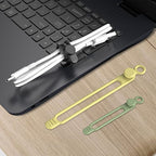 Silicone Cable Ties Cord Organizer for Cable Management, 20PCS 4.2" and 7.1" Reusable Cable Organizer Electronic Accessories for Home, Office, Kitchen, School, Travel (5 Colors)