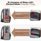 Maelstrom Travel Backpack for Women Men,Laptop Backpack Fits 15.6-17.3 Inch Laptop, Nurse/Work Bag with Insulated Lunch Box (Black-beige)