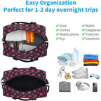 Apenze Small Gym Bag 14 inch lightweight Carry On Mini Duffel Bag for Travel Sport - Polka Dot Pink
