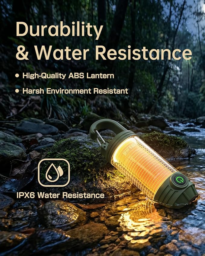 LED Camping Lights,Rechargeable Camping Lantern, 3-in-1 LED Lantern with 1000 Lumens, Led Lantern,Waterproof & Portable, SOS & 3 Light Modes for Emergency, Outdoor, Hiking, Power Outages,Night Walking