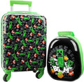 Bioworld Minecraft Creepers 2-Piece Backpack & 18" Luggage Set