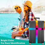 Luggage Straps for Suitcases TSA Approved Easy Pack Organized Suitcase Strap, Luggage Strap, Luggage Belt Strap, Bag Straps for Luggage. Buckle Straps Travel Accessories (Colorful)