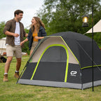 CAMPROS CP Camping Tent 2/4/6 Person, Waterproof Windproof Double Layer Dome Tent, Easy Setup with Large Mesh Windows & Wide Door for Outdoor Camping Backyard