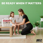 M2 BASICS 321 Piece First Aid Kit, Hard Case Emergency Medical Kit with Supplies for Home, Car, School, Office, Workplace