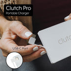 Clutch - Pro USB-C Portable Charger - Compatible with iPhone 15, 16 & Android Devices - Power Bank Magnetic Battery - TSA Travel Approved - USB Rechargeable - Built-in Cable - 5000 mAh - Pink & Black