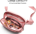 Belt Bag for Women Fanny Pack Crossbody Bags for Women Fashion Waist Packs with Adjustable Strap Gifts for Teenage Girls Women Men (Light Pink)