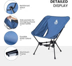 ONETIGRIS Tigerblade Camping Chair, Lightweight Folding Backpacking Hiking Chair, Compact Portable 330 lbs Capacity