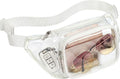 Veckle Clear Fanny Pack Stadium Approved - Adjustable 33-47 Inch Strap, Transparent Belt Bag for Women Men Fits 7.5-inch Smartphone, Waist Bag Clear Bag for Stadium Events, Sport, Concerts, White