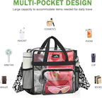 MAY TREE Clear Bag for Stadium Events, 12x6x15 Clear Tote Bag with Removable Strap, Transparent Bag for Concert Sports Gym, Cow-Strap