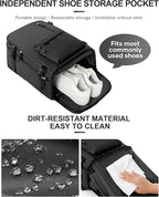 WONHOX Travel Backpack Women,Carry On Backpack Flight Approved 18x14x8 inches Bag Spirit Airlines Personal ltem,College Sports Hiking Rucksack Waterproof Casual Daypack Laptop Blackpack Men,Black