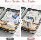 PACKISM Clear Makeup Bag - TSA Approved Toiletry Bag for Carry-on & Checked Luggage, Water Resistant Car Storage Organizer with Reinforced Seams