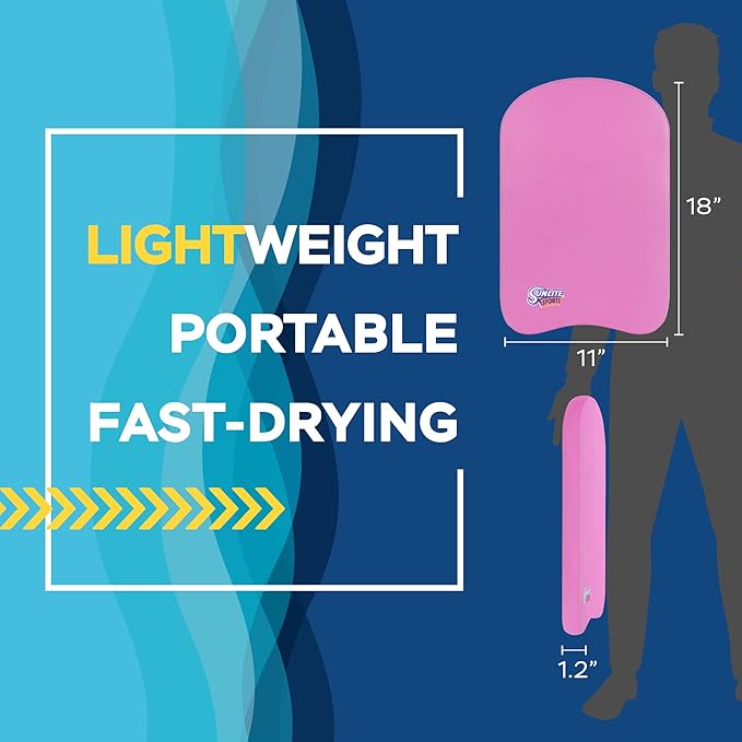 Sunlite Sports Swimming Kickboard - One Size Fits All - A Great Training Aid for Children and Adults