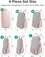 BAGSMART 6 Set /4 Set/2 Set Compression Packing Cubes for Travel, Lightweight Luggage Organizer Bags, Durable Space Saver Bags Travel Essentials
