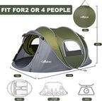 Camping Tent, Pop Up Instant Tent for 2-3 Person, Sets Up in Just Seconds, Waterproof Durable Tent with Carry Bag for Camping Hiking Outdoor