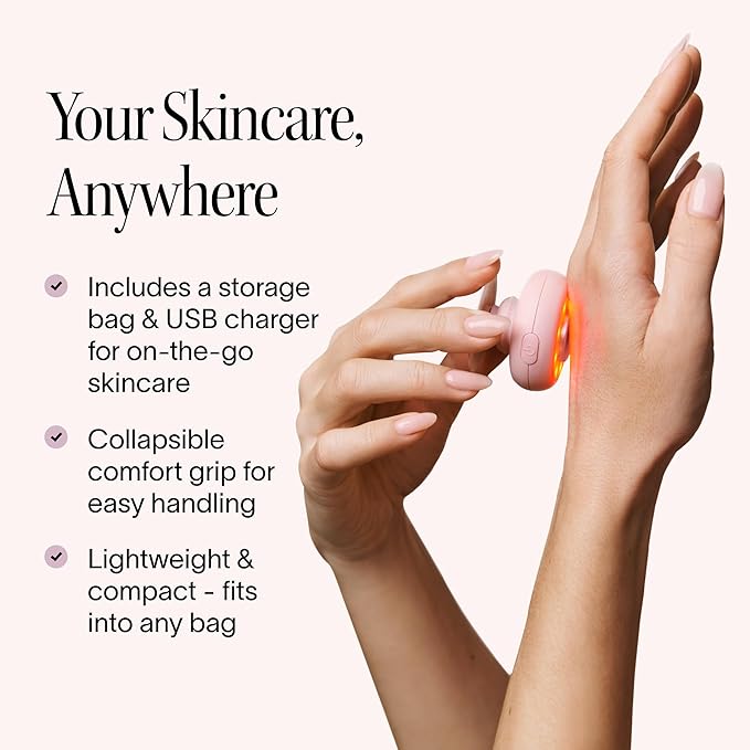 Solawave Red Light Therapy Device for Face & Body | Near Infrared Light Therapy for Rejuvenation | Portable Facial Skincare Solution | Soothes & Depuffs Skin, Reduces Appearance of Lines & Wrinkles