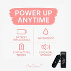HerTime2 Personal Safety Alarm for Women - Loud Self Defense Siren, Waterproof Keychain with Strobe Light - Battery Powered, Black