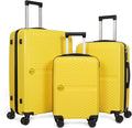 Luggage Set 3 Pieces -Suitcase Set - Luggage with Wheels - Check-in Luggage - PC + ABS Durable Suitcase Rotating Silent Wheels 3-Piece 20/24/28 yellow (yellow)