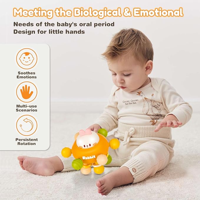 Baby Montessori Sensory Toys for 0-6 6-12 Months, Baby Teether Teething Toys for Babies 0 3 6 9 12 18 Months, Newborn Infant Learning Developmental Toys Gifts for 1 2 Year Old Boys Girls