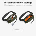 tomtoc 1.5L X-Pac Sling Bag with RFID Blocking, Crossbody Bag Minimalist Chest Shoulder Pack for Men/Women, Water-resistant Lightweight Casual Funny Pack for Travel, Daily Commute
