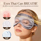LULUSILK Mulberry Silk Sleep Eye Mask Blindfold with Elastic Strap Headband, Soft Eye Cover Eyeshade for Night Sleeping, Travel, Nap (Charcoal Gray)