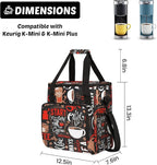 Coffee Maker Carring Bag Travel Storage Tote Bag Compatible with Keurig K-Mini or K-Mini Plus Portable Single Serve Coffee Brewer Case with Pockets for K-cup Pods(Bag Only)