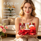 Gifts for Women, Mothers Day Gift Basket for Mom, Bath and Body Gift Basket Set for Mom - 9 Pcs Rose Spa Gift Baskets for Women, Gift Set | Christmas Gifts, Birthday, Valentines Day, Gift Sets for Mom