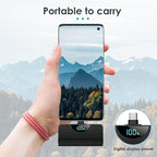 Mini Portable Charger 5000mAh Power Bank, 15w PD USB C Cell Phone Portable Power, LCD Display Battery Pack Compatible with Android Phone/Samsung Galaxy S22,S21/Note/Moto/LG/Pixel /Nexus/OnePlus 9 etc