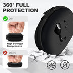 Oval Earbud Case Portable EVA Carrying Case Storage Bag Cell Phone Accessories Organizer with Carabiner for Earphone, Earbud, Earpieces, SD Memory Card, Camera Chips, Black1
