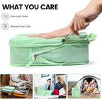 PFEYRPK Lightweight Compression Packing Cubes for Suitcases, Compressible Expandable Travel Packing Organizer with Clear Toiletries and Backpack Bag, Travel Essentials for Carry on Luggage 7 Set