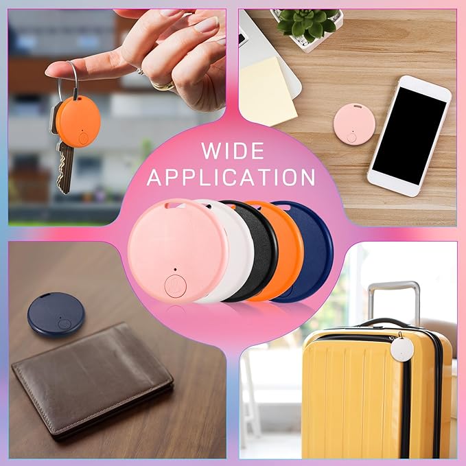 Konohan 5 Packs Smart Item Finder Portable Tracker GPS Tracking Mobile Anti Loss Smart Device Key Finder Tag Locator with Sound for Bags Wallets Backpacks Pets Keys Luggage(Fresh)