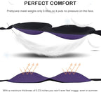 PrettyCare 3D Sleep Mask 2 Pack, Eye Mask for Side Sleeper - 3D Contoured Sleeping Mask Block Out Light for Men Women- No Eye Pressuer Night Masks with Ear Plugs & Travel Bag (Black＆Purple)