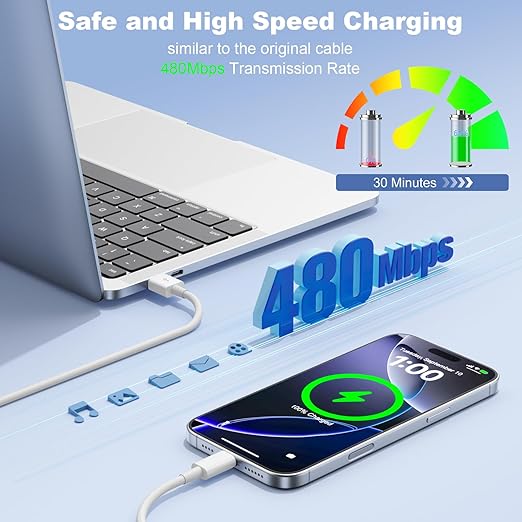 Car Carplay Cable for iPhone 17 Pro Max/Air/16/15 Pro Max/Plus/16e Cables,2Pack USB A to USB C for iPhone USB C Cord,USB C Cable for iPad Pro/iPad Air Android Charger Cord Type-C Charging Cable 3FT