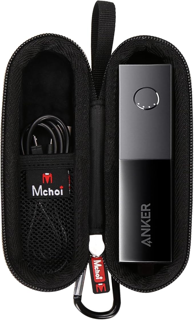Mchoi Hard Case Suitable for Anker Portable Charger 511 Power Bank 5,000mAh, Waterproof Shockproof Battery Pack Holder, Case Only