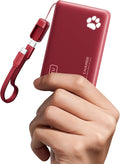 INIU Portable Charger, Ultra Slim 10000mAh 45W PD Power Bank, Fast Charging Mini Battery Pack, Travel Trip Family Essentials Powerbank for College Students Travelers Teen Boys Girls, Red