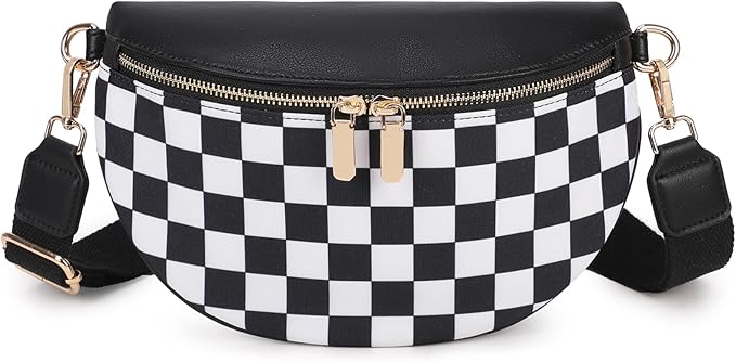 Eslcorri Small Crossbody Sling Bag for Women Trendy - Fanny Packs Leather Chest Belt Bum Bag Anti Theft Purse for Travel
