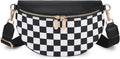 Eslcorri Small Crossbody Sling Bag for Women Trendy - Fanny Packs Leather Chest Belt Bum Bag Anti Theft Purse for Travel