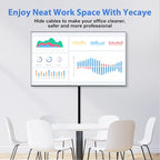 Yecaye Cord Hider, 113in Medium Cord Covers for Wires on Wall, Cord Organizer for 2-3 Wires, Easy Install Cable Management Kit, TV Cable Hider for Home Office, W0.95in H0.55in, Black