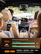 LISEN 4 in 1 Starlight Retractable Car Charger, 75W USB C Cigarette Adapter Fast Charging, Starlight Retractable Car Accessories for Women Mom, for iPhone 17 Pro Max Air 16 15 14 13 12
