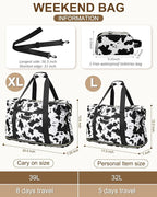Expandable Travel Duffle Bags Weekender Overnight Bags for Women Men Hospital Bag for Women Labor Delivery with Toiletry Bag Waterproof