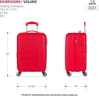 SwissGear 7366 Signature Hardside Expandable Luggage with Spinner Wheels, TSA Lock, Cup-Holder, Red, Carry-On 19-Inch