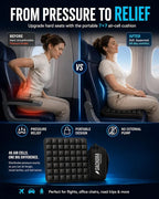 Inflatable Travel Seat Cushion for Airplane & Office – Airplane Seat Cushion for Long Flights, Portable Seat Pad for Plane Travel, Tailbone & Lower Back Pressure Relief