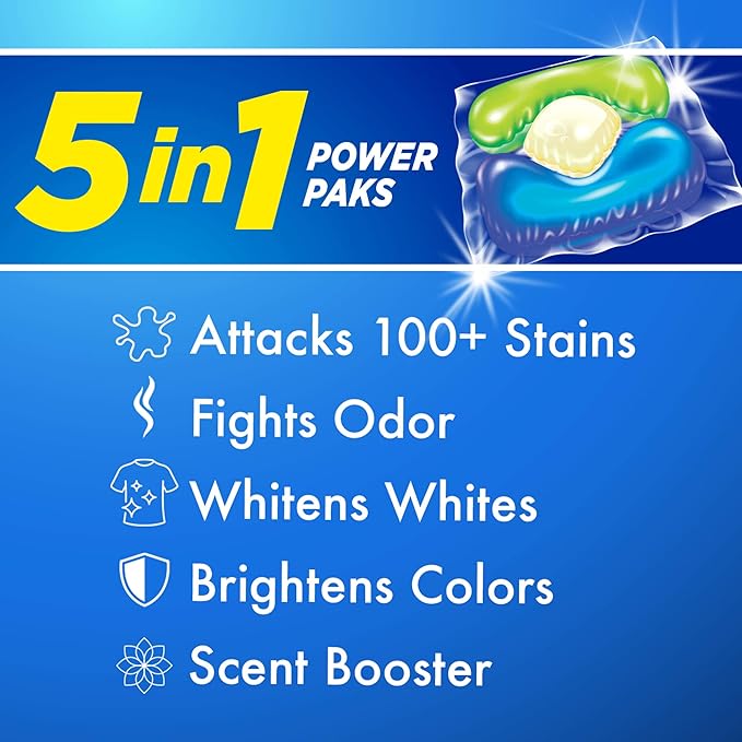 ARM & HAMMER plus OxiClean 5-in-1 Power Paks, 40 Count (Packaging may vary)